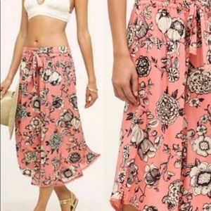 Anthropologie mermaid coral beach pant